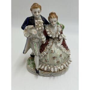 Victorian Rococo Style Occupied Japan · 1940s-1950s · Porcelain Couple Figurine